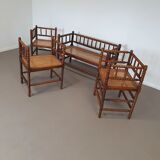 Matching Bobbin family group 1 x bench, 3 x chair.