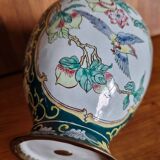 Baluster-shaped Canton enamel vase