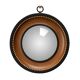 Miroir convexe cadre marron et noir