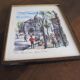 Watercolor “Paris Place du Tertre - St Pierre Church” by Arno, 1960