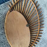 Comet vintage rattan mirror, 60cm
