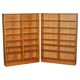 Pair of large open bookshelves Poul Hundevad Mid Century Modern in teak