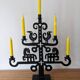 Wrought iron candlestick - height 53 cm