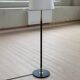 Modern mid-century floor lamp by Aage Petersen, for Le Klint, Denmark, 1970s.