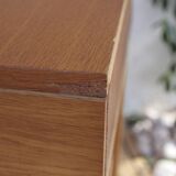 Vintage blond oak bedside table