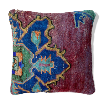 Housse de coussin de tapis turc vintage 45 x 45 cm