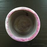 Raku flowerpot with apple decor