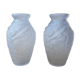 2 Art Deco vases in frosted glass