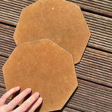Pair of beveled octagonal mirrors
