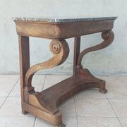 Restoration period mahogany console table