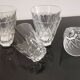 6 vintage chiseled crystal port glasses
