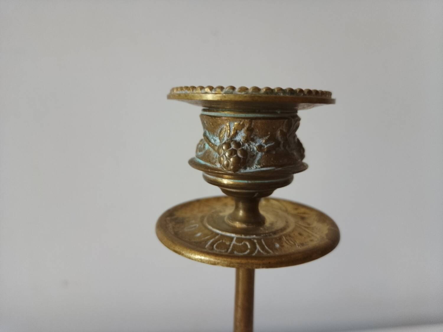 Brass collared candle holders