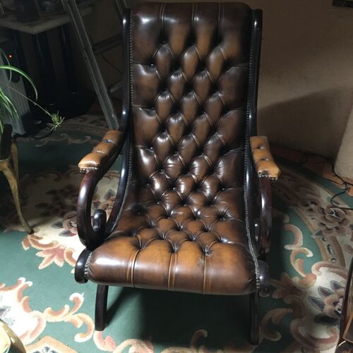 Pair of chesterfield armchairs