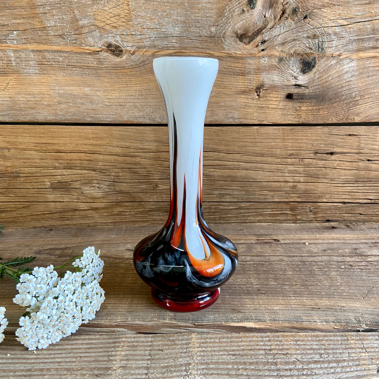 Opaque glass vase