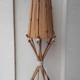 Lampadaire bambou et ficelle