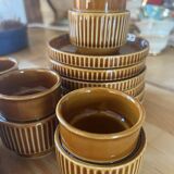 Vintage Italian espresso service Tognana – brown glazed stoneware