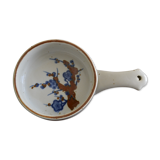 Stoneware caquelon floral pattern
