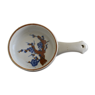 Stoneware caquelon floral pattern