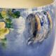 Small enamelled earthenware planter signed Jérôme Massier 19th century 10.5 cm