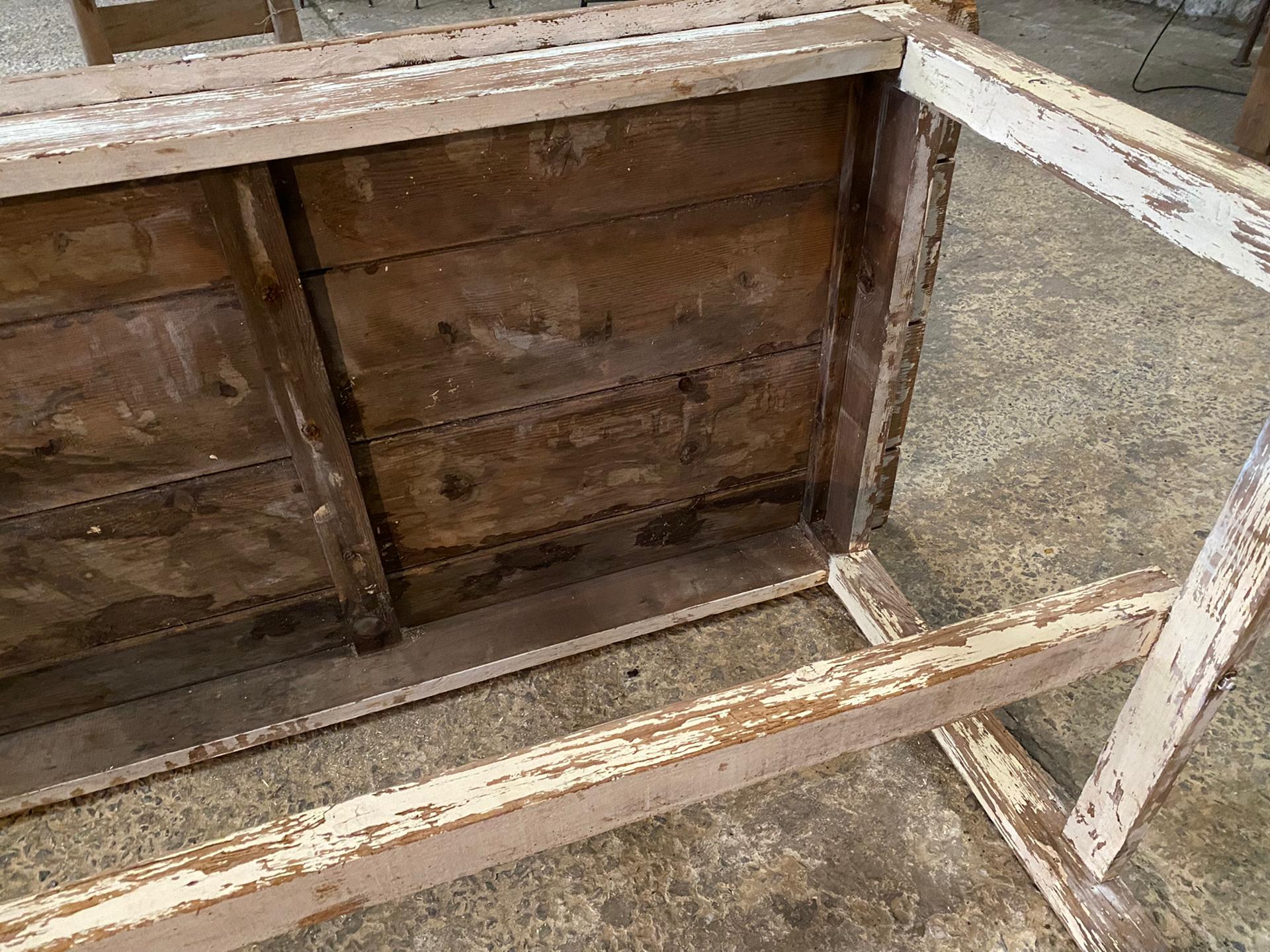 White patina console table