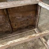 Table console patine blanche