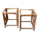 Bamboo and rattan bedside tables