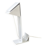 Vintage 1980s lamp in white lacquered metal