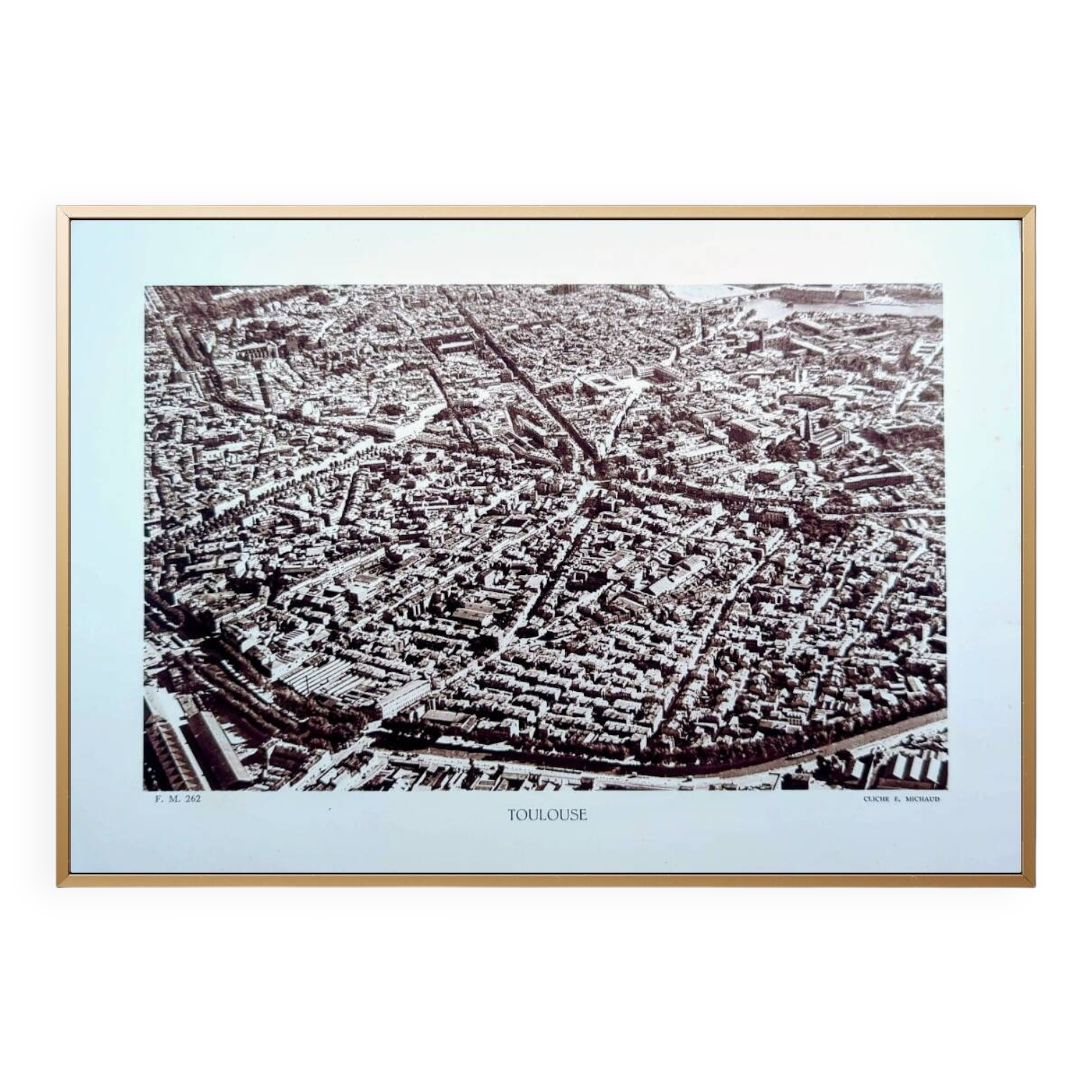 Toulouse, Haute-Garonne, photo print plate from 1942.