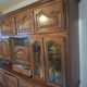 Large wooden sideboard, 4 glass doors and storage – 2 sections
