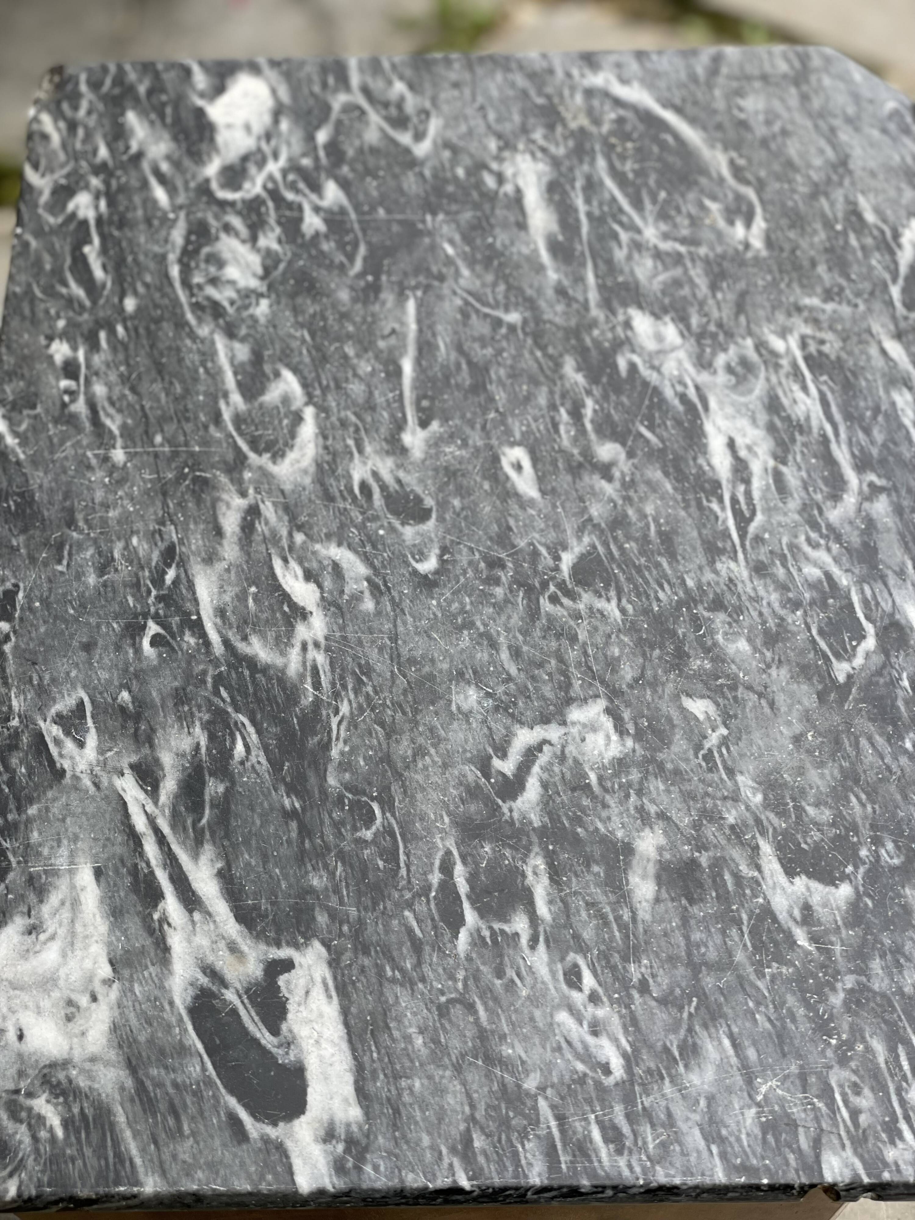 Nightstand - bedside table with marble top