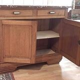 Art Deco sideboard Solid blond oak Width 120 cm