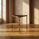 Vintage Eastern Bloc industrial side table, metal & wood accent table