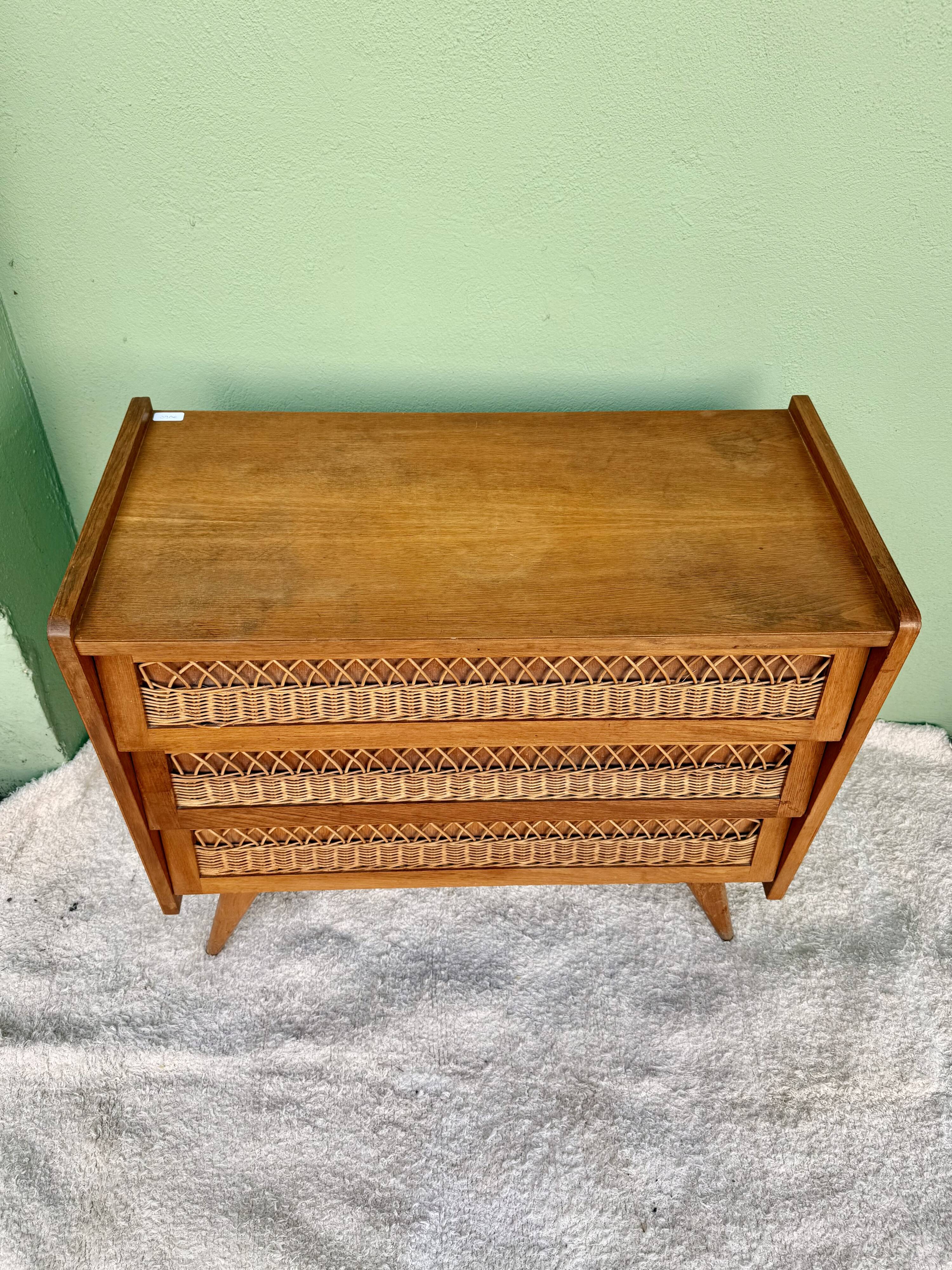 Rattan chest of drawers