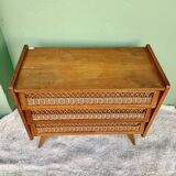 Rattan chest of drawers