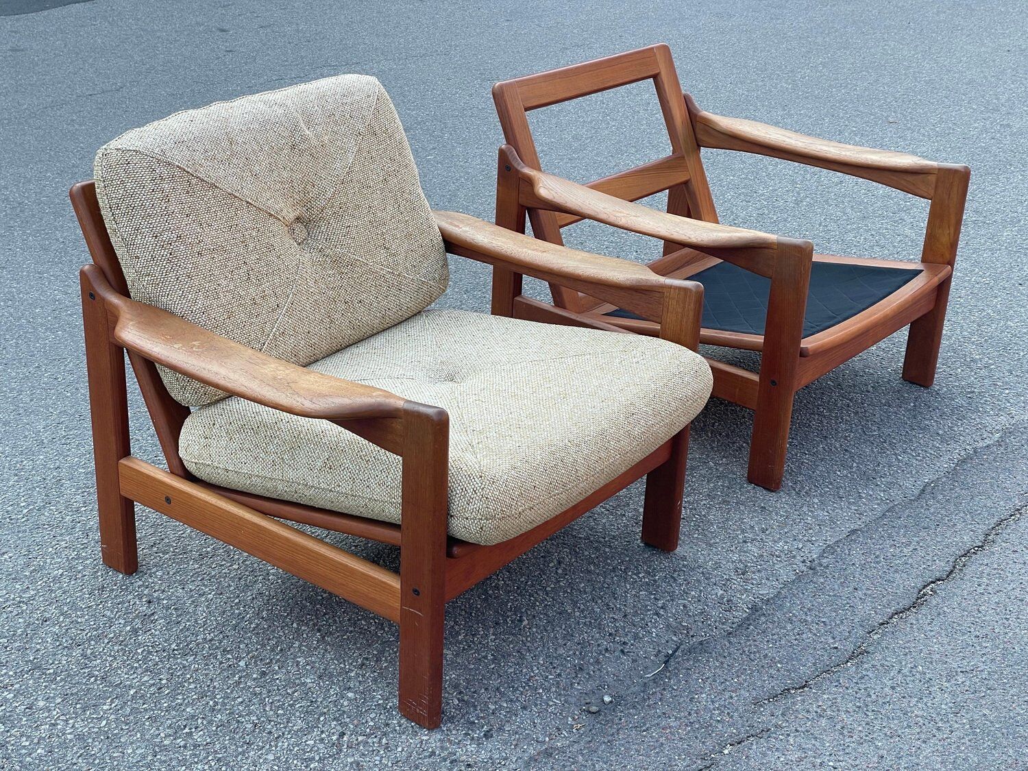 Set of mid-century modernist teak chairs, Denmark, 1967