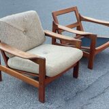 Set of mid-century modernist teak chairs, Denmark, 1967