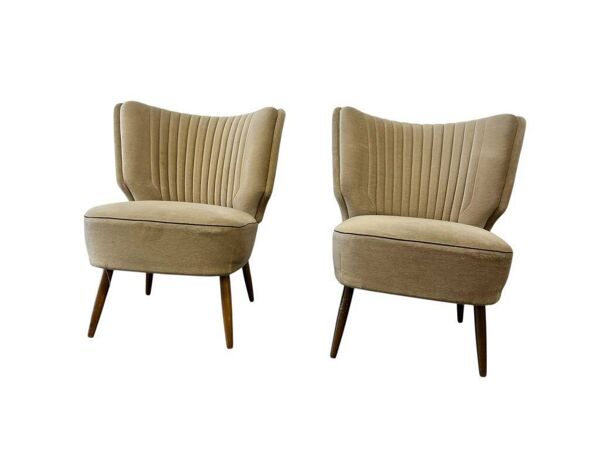 Ensemble de 2 fauteuils cocktail vintage / fauteuils / petits fauteuils