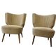 Ensemble de 2 fauteuils cocktail vintage / fauteuils / petits fauteuils