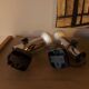 Two vintage Targetti spotlights