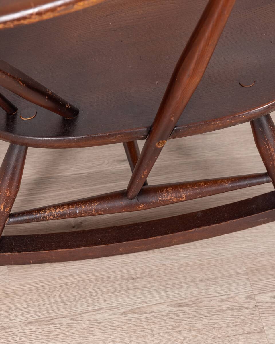 VINTAGE ROCKING CHAIR 50'S MOD. 316 DESIGN LUCIAN ERCOLANI FOR ERCOL
