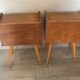 Paire de chevets pieds compas vintage années 60