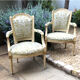 Pair of Louis XVI period cabriolet armchairs