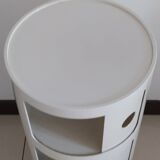 Pair of vintage white plastic modular cabinets by Anna Castelli Ferrieri for Kartell 1970s