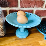 Vintage blue opaline fruit cup