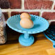 Coupe a fruits opaline bleu vintage