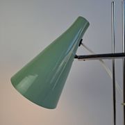 Josef Hůrka for Lidokov Midcentury Modern Table Lamp in Green Metal