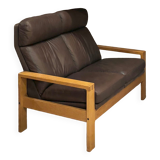 Danish two-seater leather sofa B. Morgensen