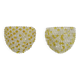 Pair of vintage wall lights with yellow and transparent beads. 70s