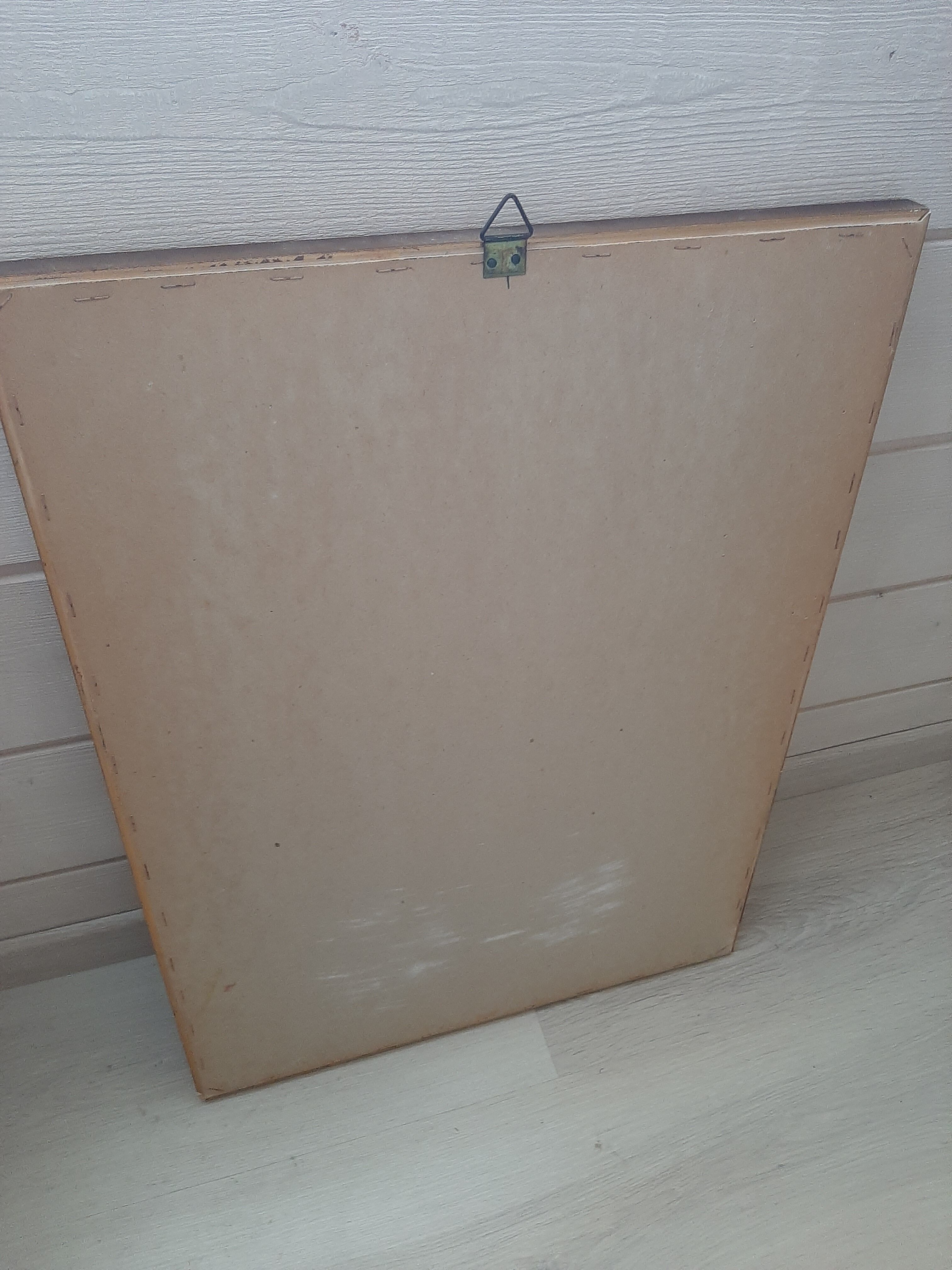 Golden framed mirror