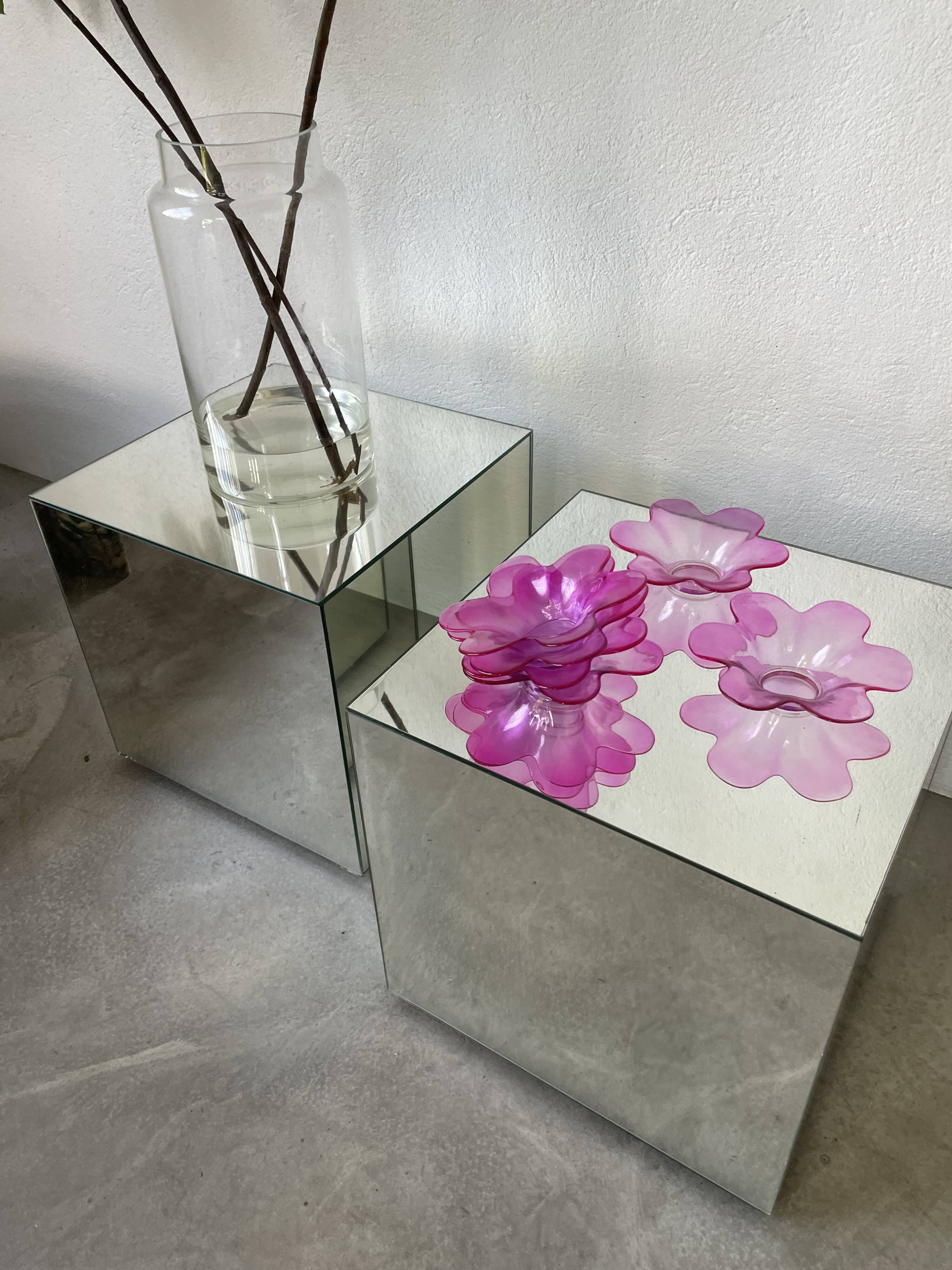 6 pop pink glass cups